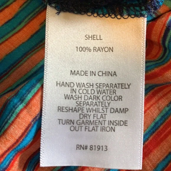 Plenty by Tracy Reese hi-lo striped tunic M - Picture 9 of 10